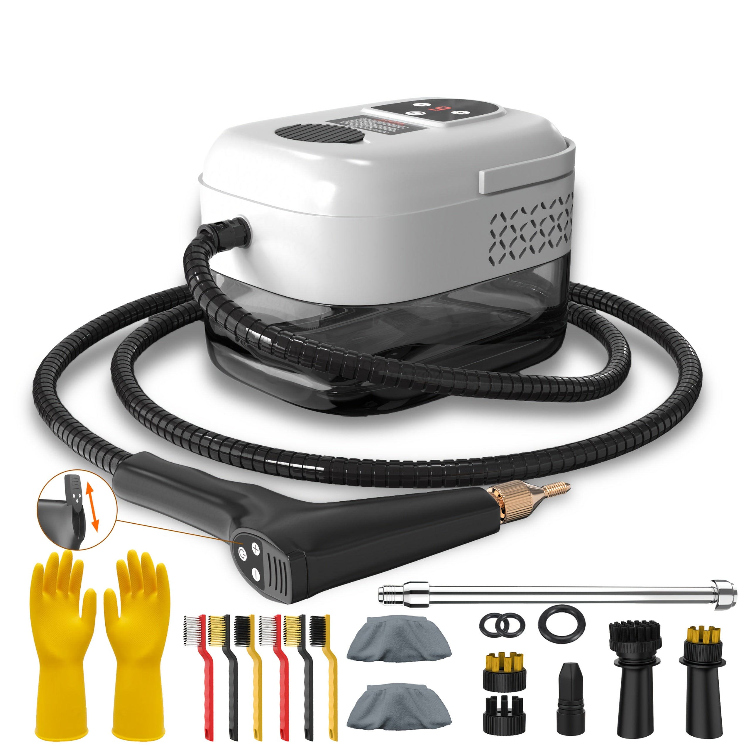 High Pressure Steam Cleaner, Household Steam Cleaner Handheld, Suitable For Kitchen Fume, Sofa, Small Air Conditioning, Washing Machine, 35pcs Accessory Set (without Steam Cleaner)