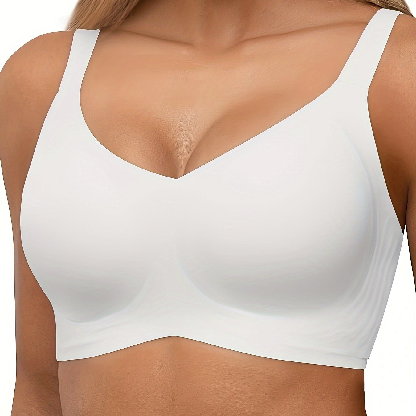 Solid Seamless Wireless Bra, Comfy Anti Sagging Push Up Sporty Women's Lingerie & Underwear
