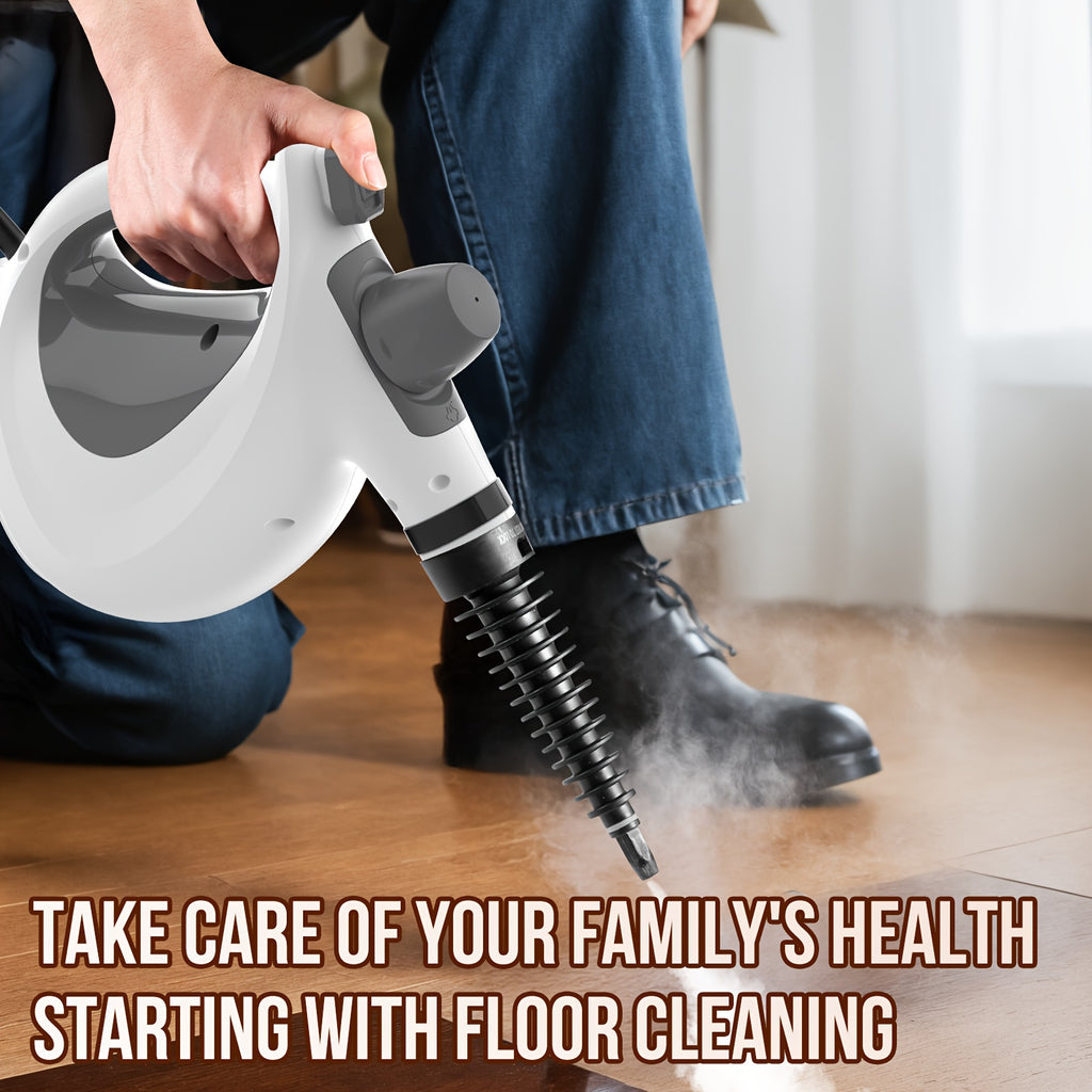 1Pc 1050W High-Power Portable Handheld Steam Cleaner Quick Heating, 12 Brush Heads For Versatile Cleaning In Kitchens, Bathrooms, Furniture & Cars - Us Plug, Large Capacity Water Tank, Steam Cleaner For Car