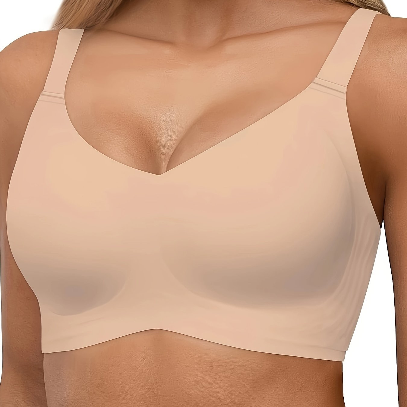 Solid Seamless Wireless Bra, Comfy Anti Sagging Push Up Sporty Women's Lingerie & Underwear