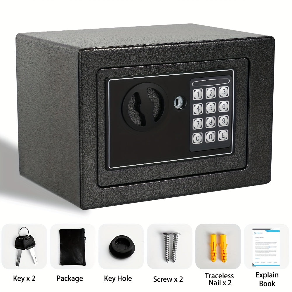 Fireproof Safes, Digital Keypad Home Safe with Sensor Light, Adjustable Shelf Security Safe for Money Business Office, with Fireproof Money Bag & Fireproof Bag, Money Safe Box