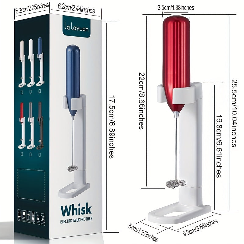 Lalayuan Powerful Electric Milk Frother & Drink Mixer - Heavy-Duty Stainless Steel Handheld Electric Whisk with 2-in-1 Design, 2-in-1 Foaming & Blending