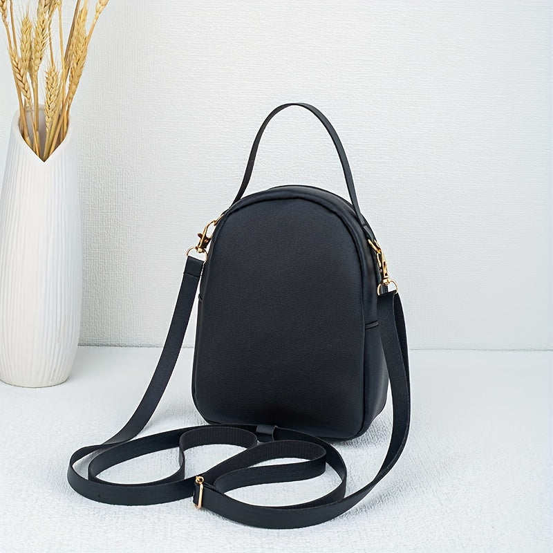 s Rhombus Backpack, Golden-Tone Hardware - Black/Pink/White, Mouse Pad Keychain Lock Compatible, Durable Adjustable Strap & Zipper Closure, Golden-Tone Plaque for Keys, Casual Handbag for Travel, Everyday Use (Poly, for Teena