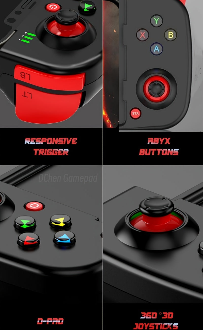 Wireless Gamepad for iPhone/Android/Steam Deck/PC/Table Mobile Phone Controller Wireless Game Controller Joystick Telescopic Gamepad COD Mobile Diablo Immortal - Directly Play, Gaming Accessory, Ergonomic Design, Compact Gami