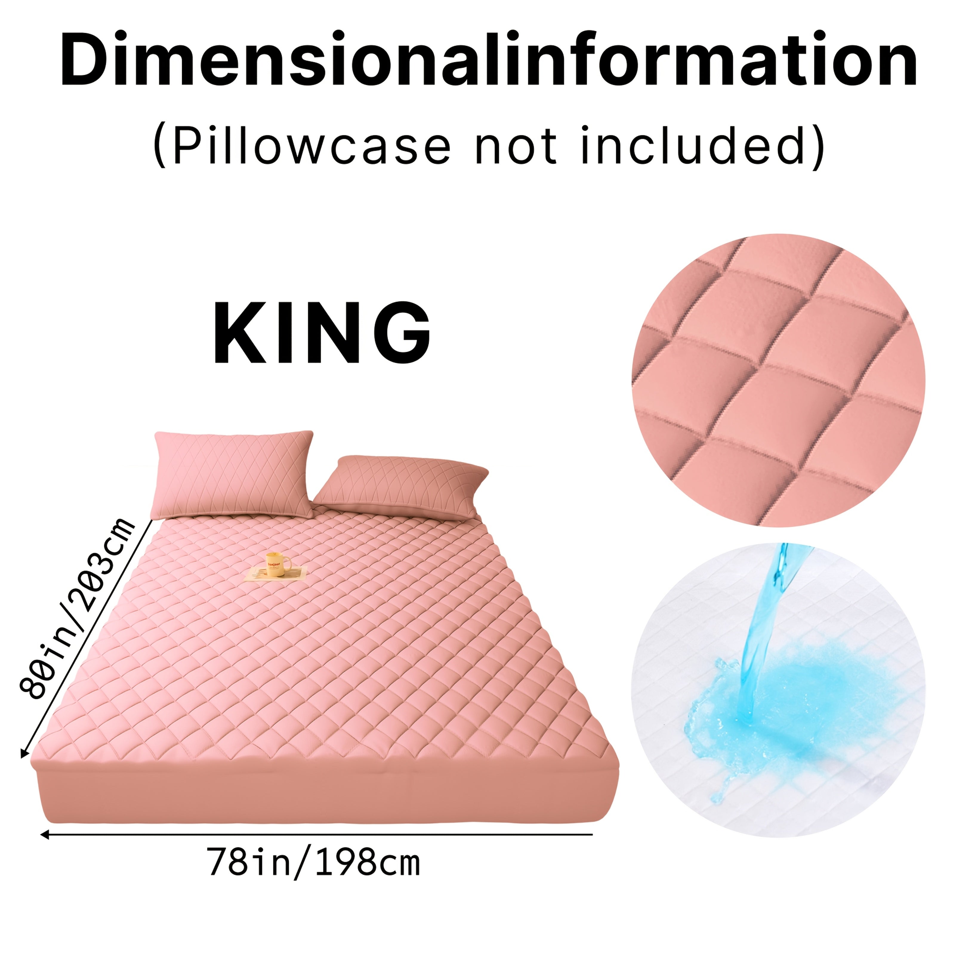 1pc Mattress Protector, Cool And Comfortable, Layered Fitted Sheet, Solid Color Bedding Design, Can Be Used As A Separate Bedspread, Deep Pocket, Ideal For Bedroom, Guest Room And Hotel Mattress Protection