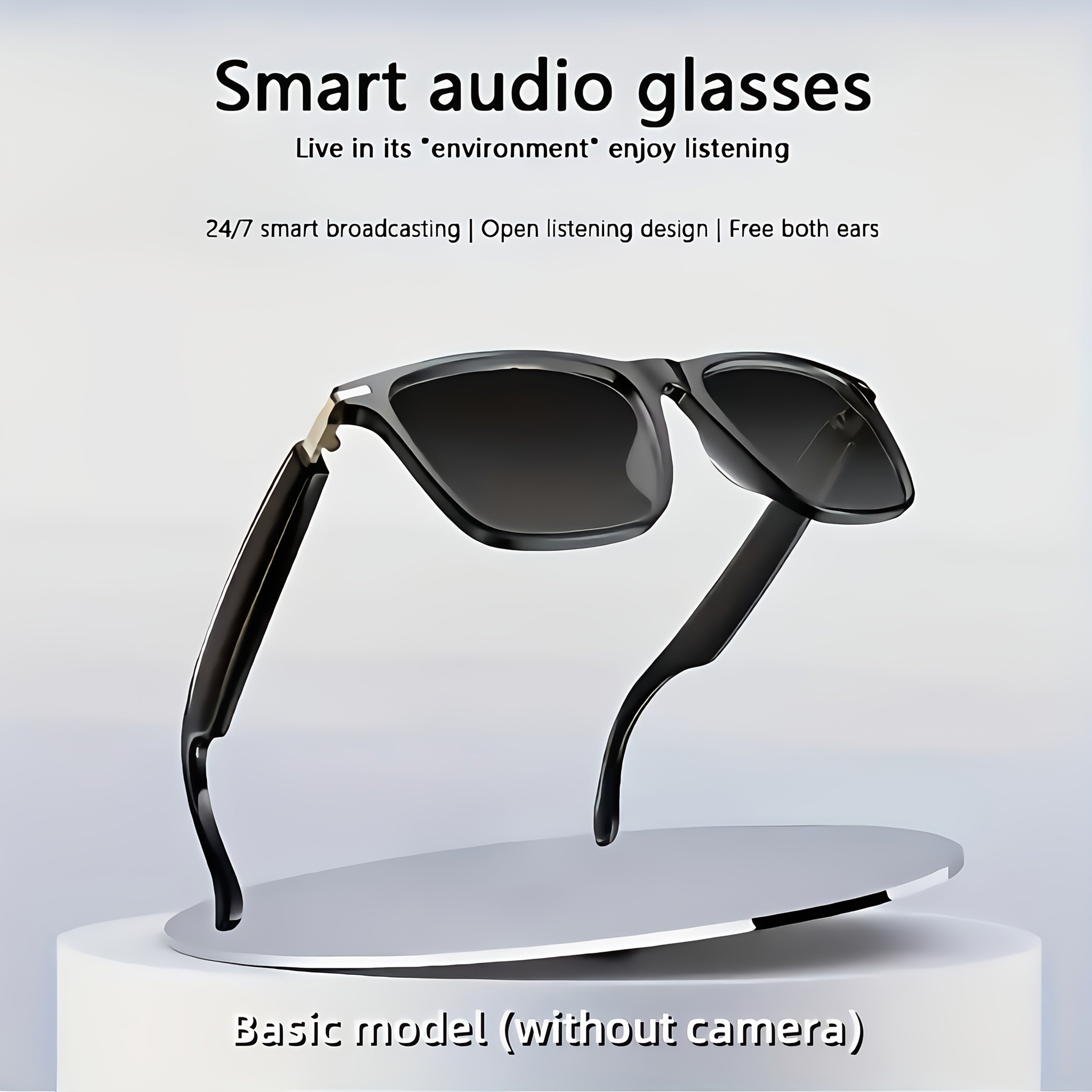 [Smart Translation Glasses] Smart Glasses with 1080P Video & Real-Time Translation | 160 Languages, 4K Motion Recording, High-Definition Audio, Noise Reduction, Wireless Call, Magnetic Charging - USB Rechargeable for TV, Mobi