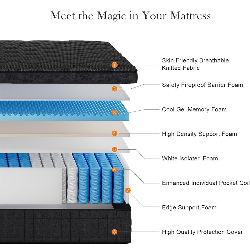 chrome 10/12 Inch Hybrid Mattress