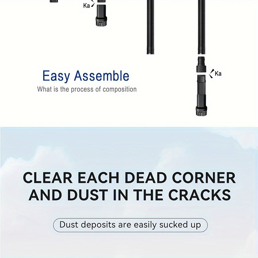 [Powerful Car Vacuum Cleaner] Powerful 5000pa Strong Suction Handheld Wireless Car Vacuum Cleaner | USB Charging, Long Working, For Cars, Homes, Offices, Pet Hair Cleaning - Car Accessories For Men Women