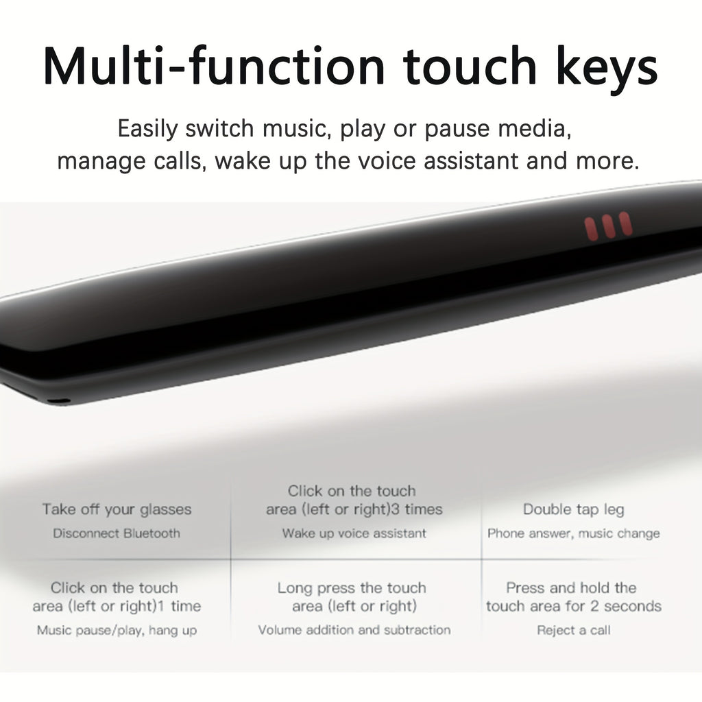 OICIIDO AI Smart Glasses, New Multifunctional Audio Glasses for Men and Women, Support Real-Time Translation for 160+ Languages and Video Translation, Equipped with Chat GPT System, Built-In Microphone and Speaker, HD Voice C