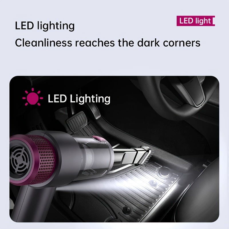 [Portable Vacuum] High-Power 4-in-1 Portable Wireless Vacuum Cleaner 15000PA Mini Vacuum, Compressor Air Blower And Pump Handheld Vacuum with Brushless Motor for Car, Home, Office, Camping, Computer Keyboard Laptop Dust Clean