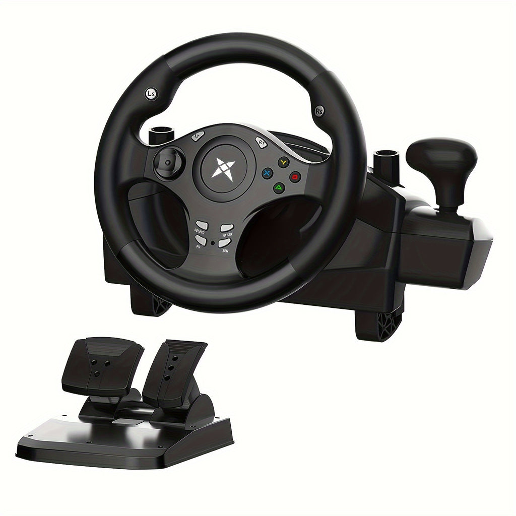 DOYO Gaming Steering Wheel with Pedal, 270° PC Racing Wheel with Vibration Feedback, Xbox Controller Compatible for PS4, Xbox X/S, Xbox One, PS3, Switch, Android, Realistic Racing Simulator