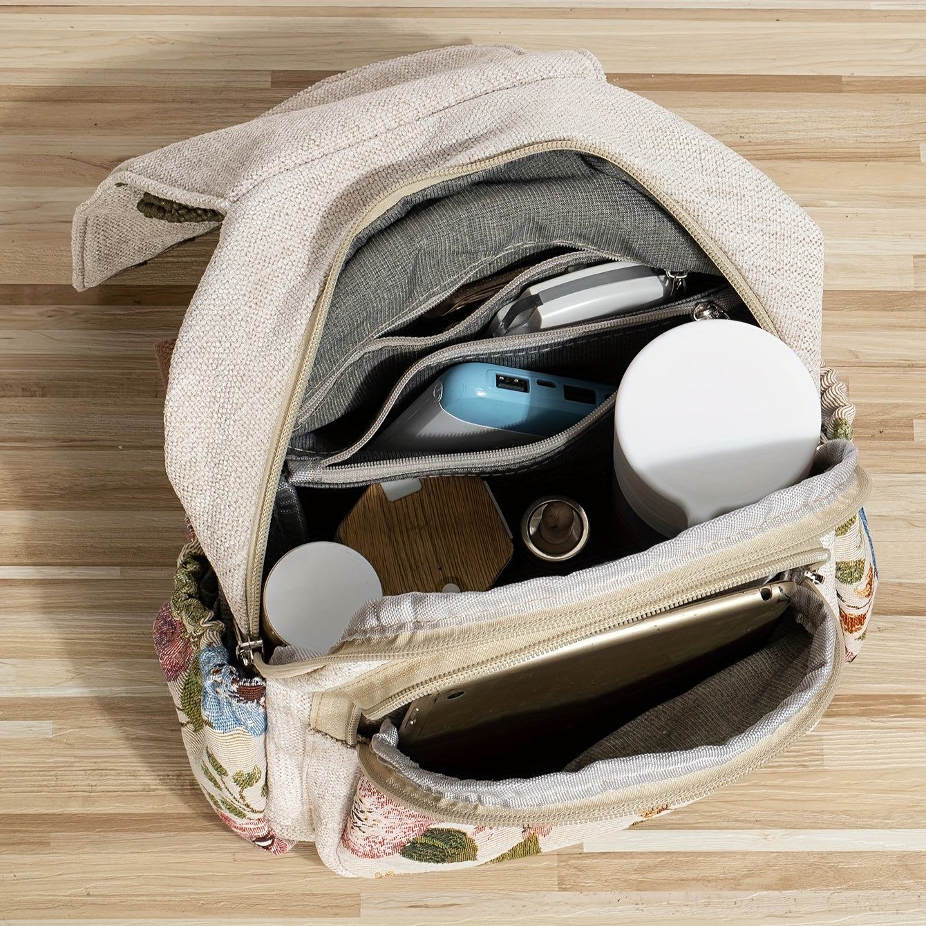 Bohemian Ethnic Style Backpack, Multi Functional Backpack, Can Be Used As A Shoulder Bag, Chest Bag, Or Single Shoulder Bag