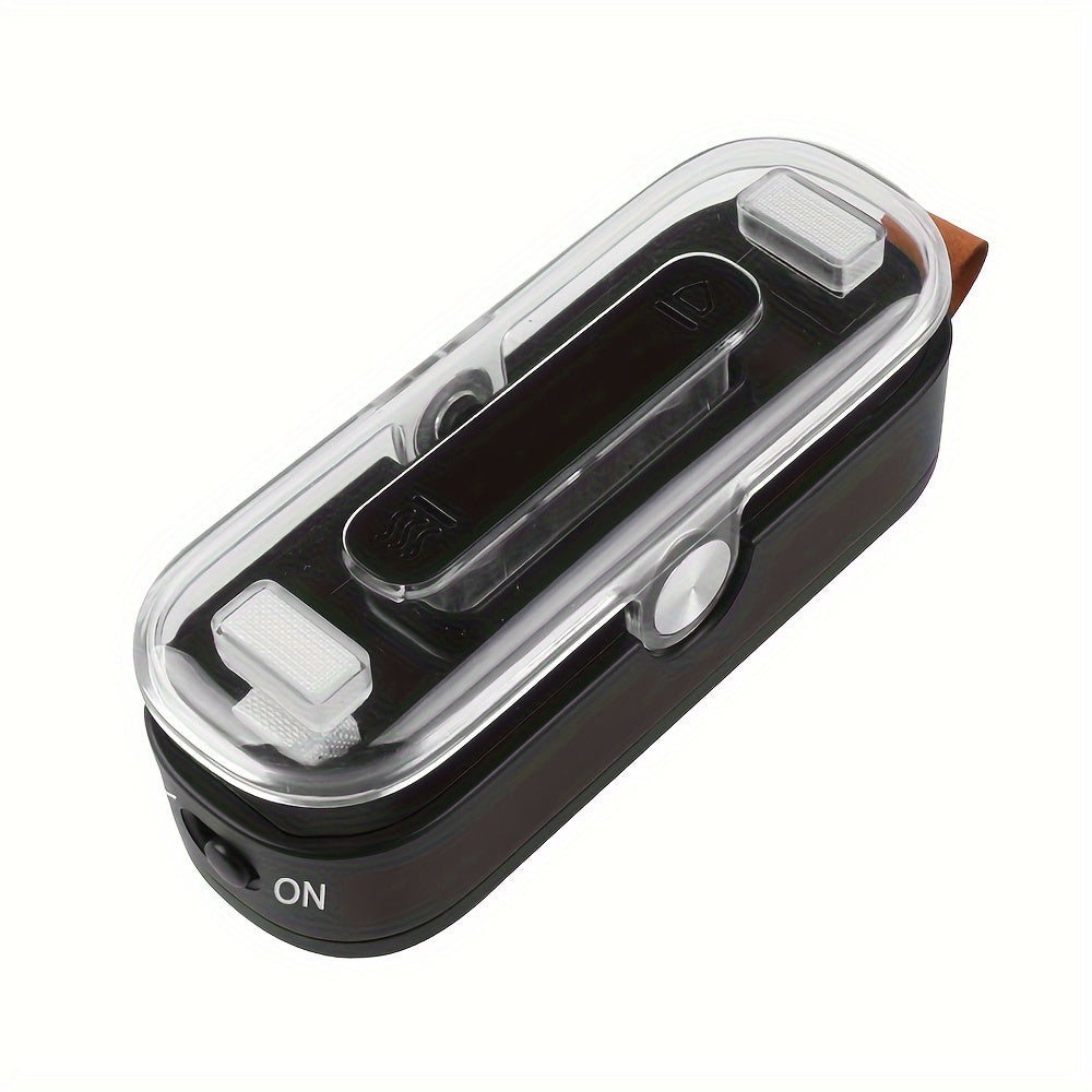 [Portable Bag Sealer] 2-in-1 Mini Bag Sealer & Cutter - Compact Portable Heat Vacuum Sealer for Plastic Bags - Ideal for Food Storage, Snacks, Cookies - Black, Kitchen Essential