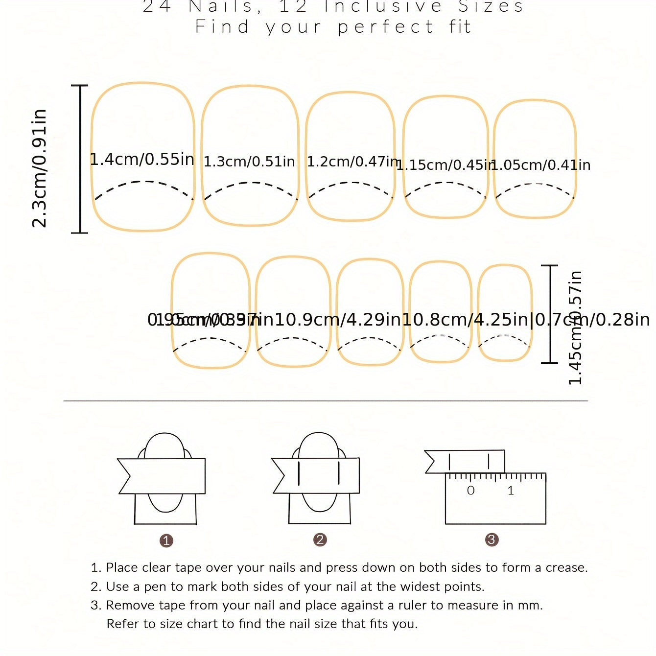 24pcs/48pcs Of White French Short Square Nail Set, with Glossy Surface And Artistic Lines, Cute Fake Nails, Heart-shaped Pattern Nail Sticker Set, with Jelly Glue And Nail Polish, Perfect for Parties, Gatherings, And Daily We