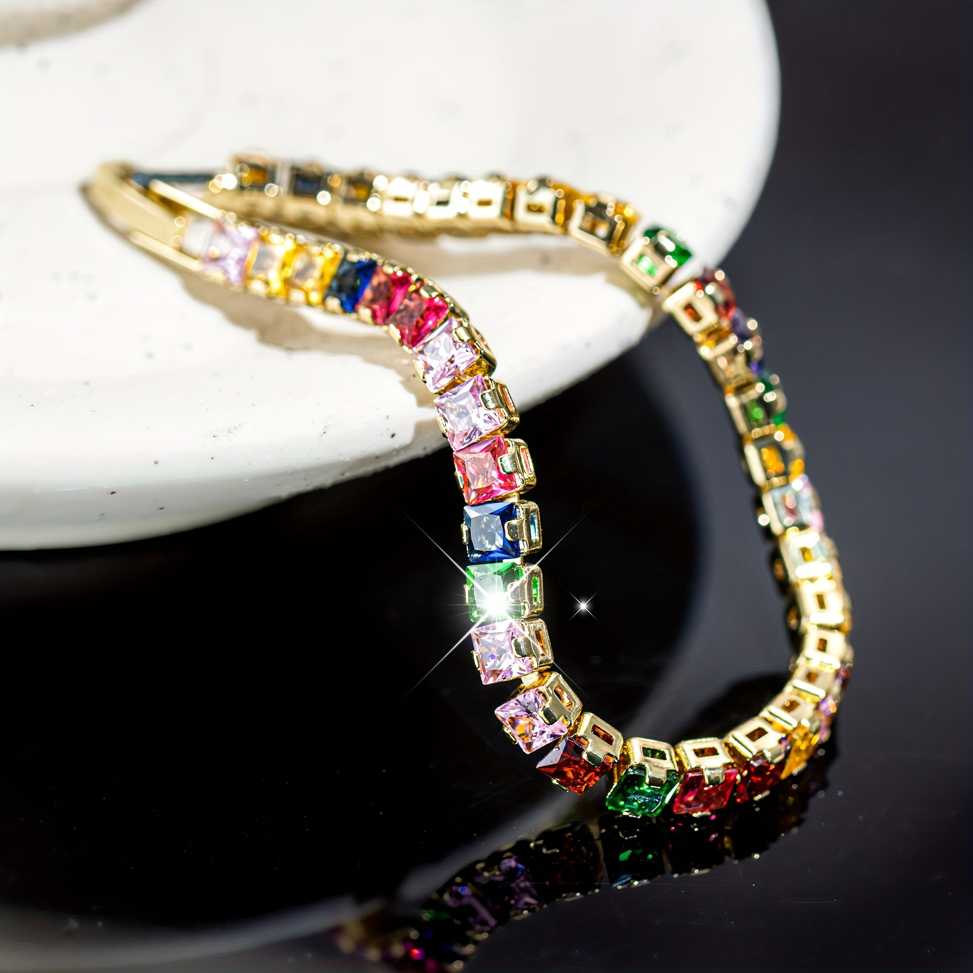 Multicolor Zirconia Tennis Bracelet