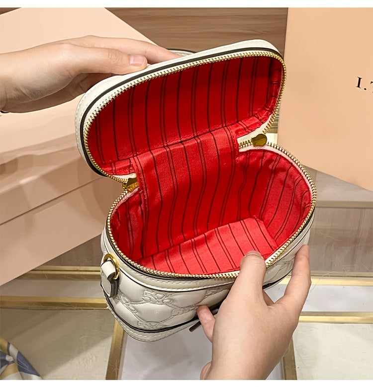 [Luxury Box Bag] High-End Retro Mini Box Bag | Light Luxury Niche, Women's Cross-Body Bag, Zipper Closure, Detachable Shoulder Strap, Valentine's Day Gift for Girlfriend, Perfect for Daily And Commuting Us