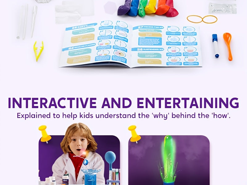 50+ Wonder Science Kit, Experiments Educational Toy For Kids: Growing Crystal Tree, Explore Chemistry Reactions & STEM Lab Activities - Ultimate Birthday Christmas Gifts For Boys And Girls Ages 6-12