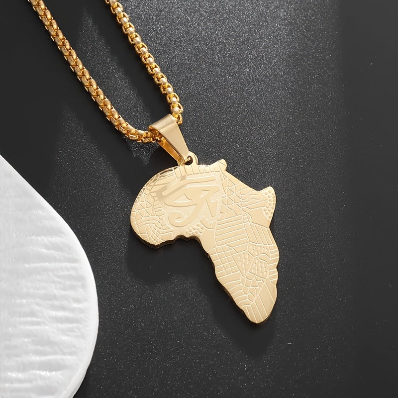 African Map Pendant Necklace