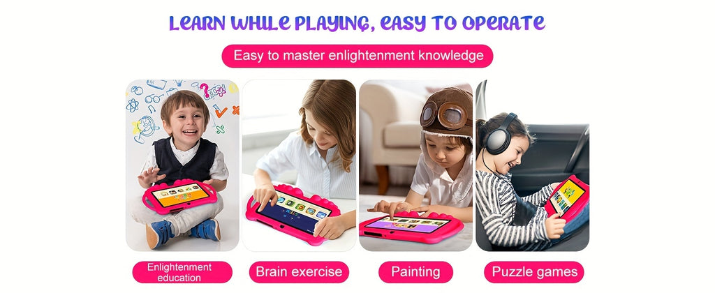 7 Inch Tablet, 32GB ROM 2GB RAM Android 11.0 Tablet with 2.4G WiFi, Eye Protection Screen, Parental Control, Education APP, Dual Camera, Shockproof Case, Games