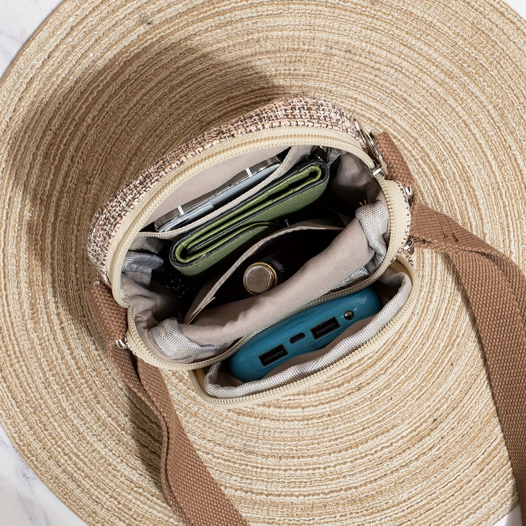 Women's Floral Design Phone Bag, Contrast Color Retro Style Crossbody Shoulder Bag With Adjustable Strap