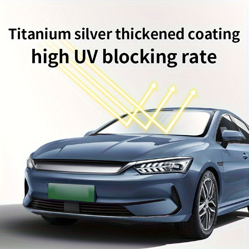 2024 New Front Window Sunblock Curtain - Car Sunshade Interior Windshield Heat Shield Sunshade Panel