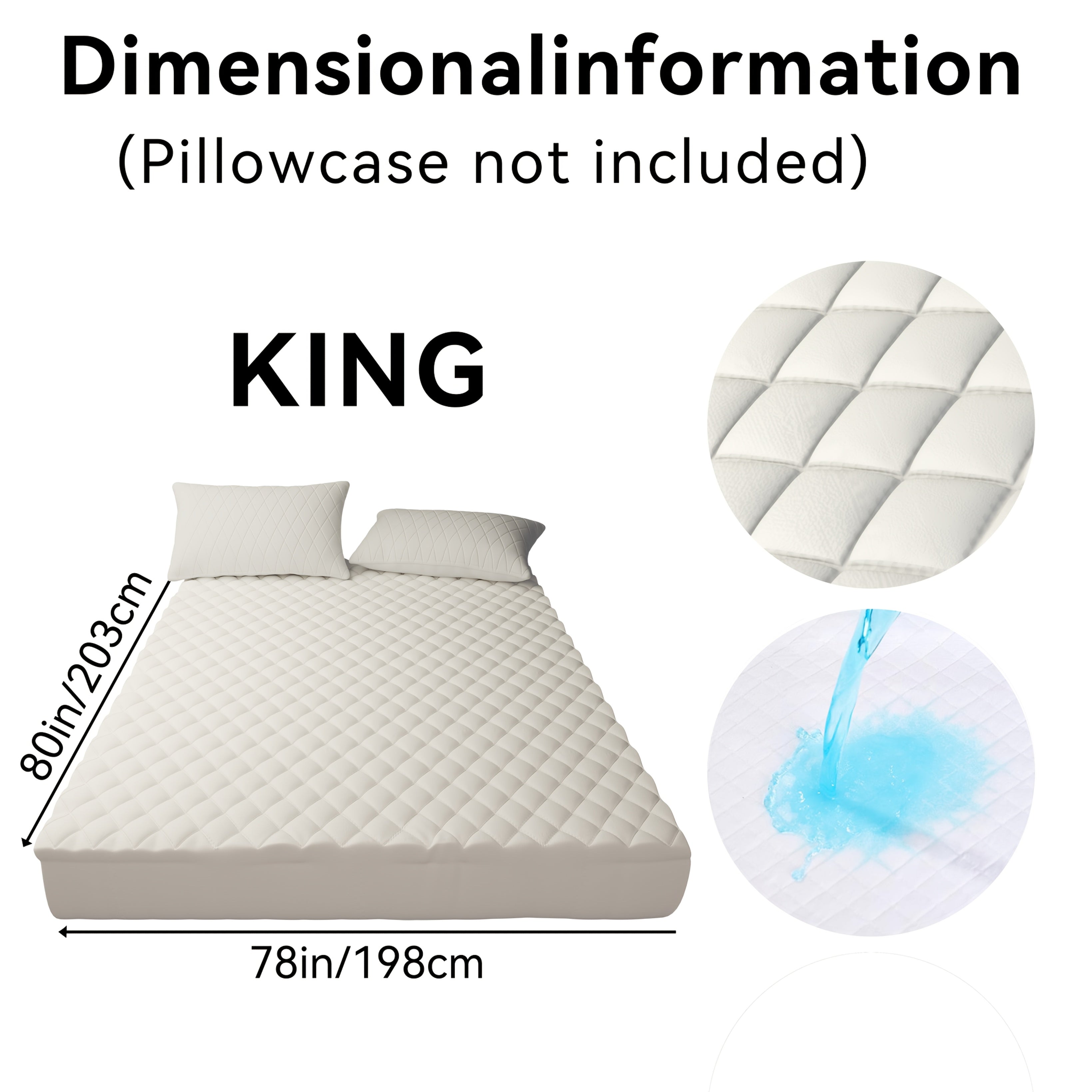 1pc Mattress Protector, Cool And Comfortable, Layered Fitted Sheet, Solid Color Bedding Design, Can Be Used As A Separate Bedspread, Deep Pocket, Ideal For Bedroom, Guest Room And Hotel Mattress Protection