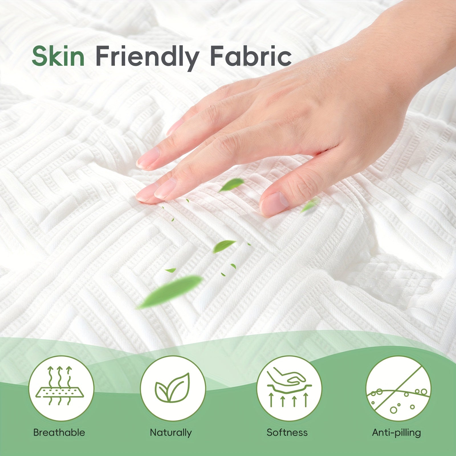 12 Inch Twin, Full, Queen, King Mattress In A Box, Memory Foam Hybrid Mattress With Individually Pocketed Springs For Isolate Motion