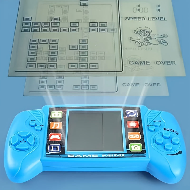 [Fei Rui Retro Game Console] Fei Rui Retro Classic Handheld Game Console - Large Screen, Portable, No Battery Needed, Includes Carrying Strap, Durable Plastic, Nostalgic Design & Easy-to-Use Interface, Game Accessory, Playful