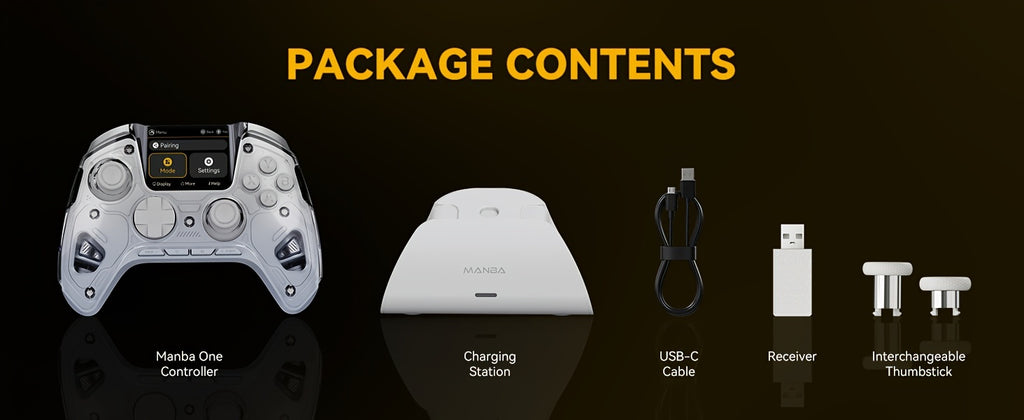 (No Drift)Interactive Screen Wireless Gaming Controller for iOS/for Switch/PC/Android/Steam Deck,Hall Effect Stick & Trigger,RGB Lighting,Remappable Buttons,1800mAh with Charging Dock-V2 (White). Notice Not Compatible with Xb