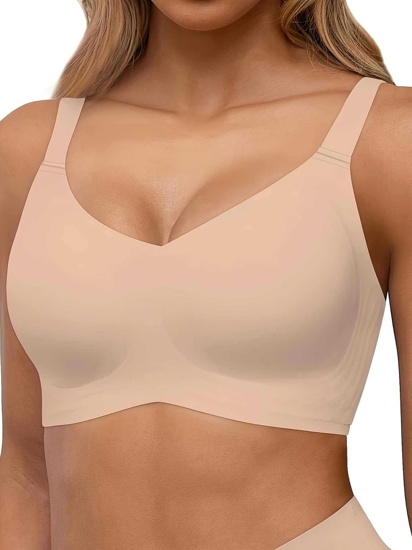Solid Seamless Wireless Bra, Comfy Anti Sagging Push Up Sporty Women's Lingerie & Underwear