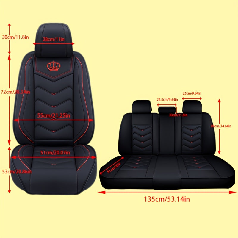 [Luxury Car Seat Covers] Waterproof 5-Seat Luxury Full-Cover Car Seat Covers | 2025 All-Season Fit for SUVs and Sedans, Scratch-Resistant Protection for Original Seats, Simple and Elegant Design Suitable for Women and Family