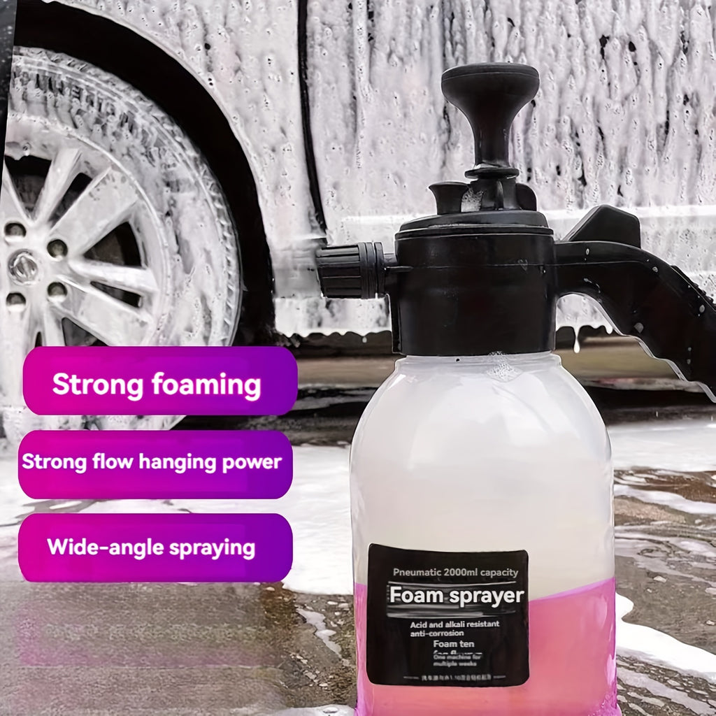 [High-Pressure Foam Sprayer] 2L High-Pressure Handheld Foam Sprayer - Car Washing, Transparent Foam, Home Use