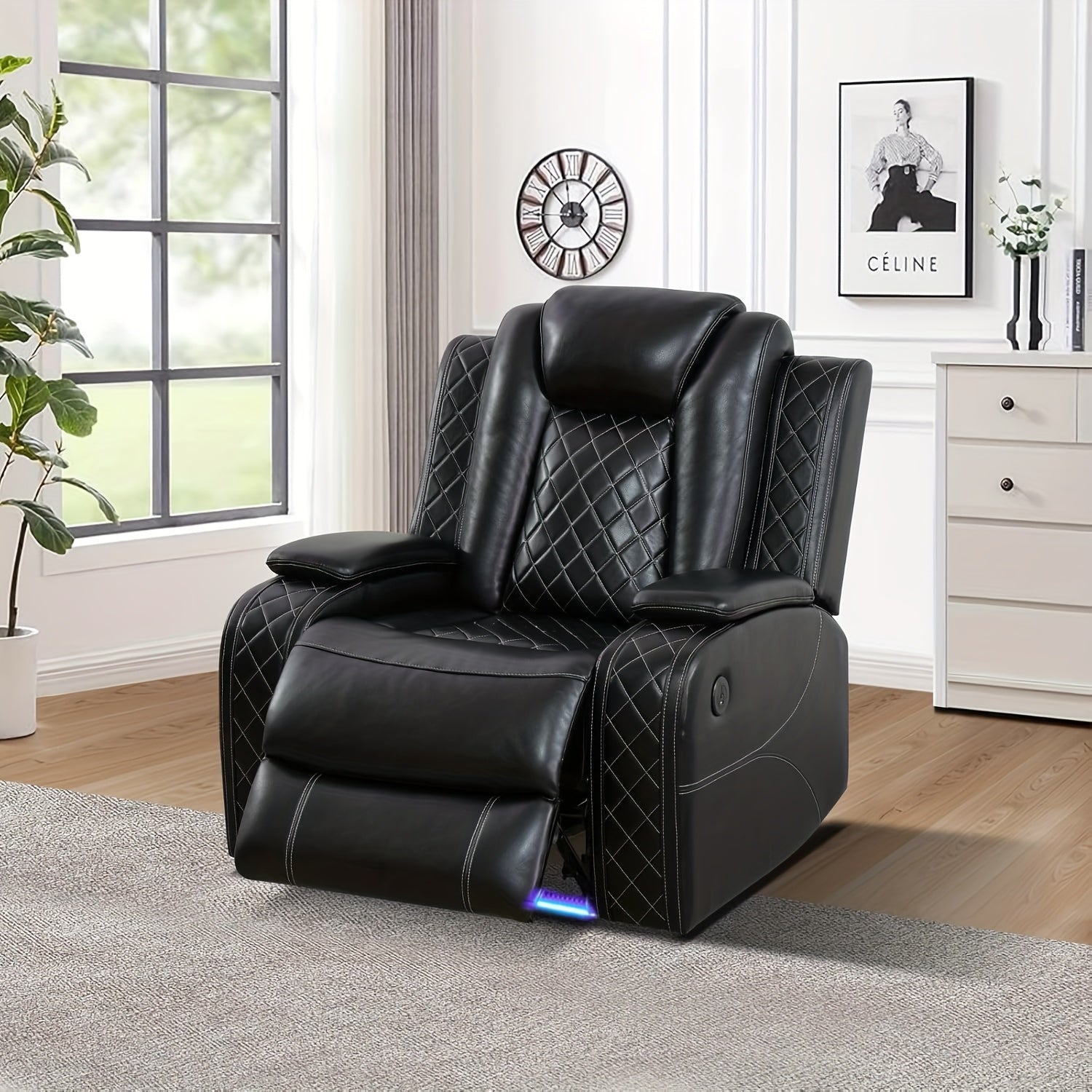 Intelligent Faux Leather Recliner