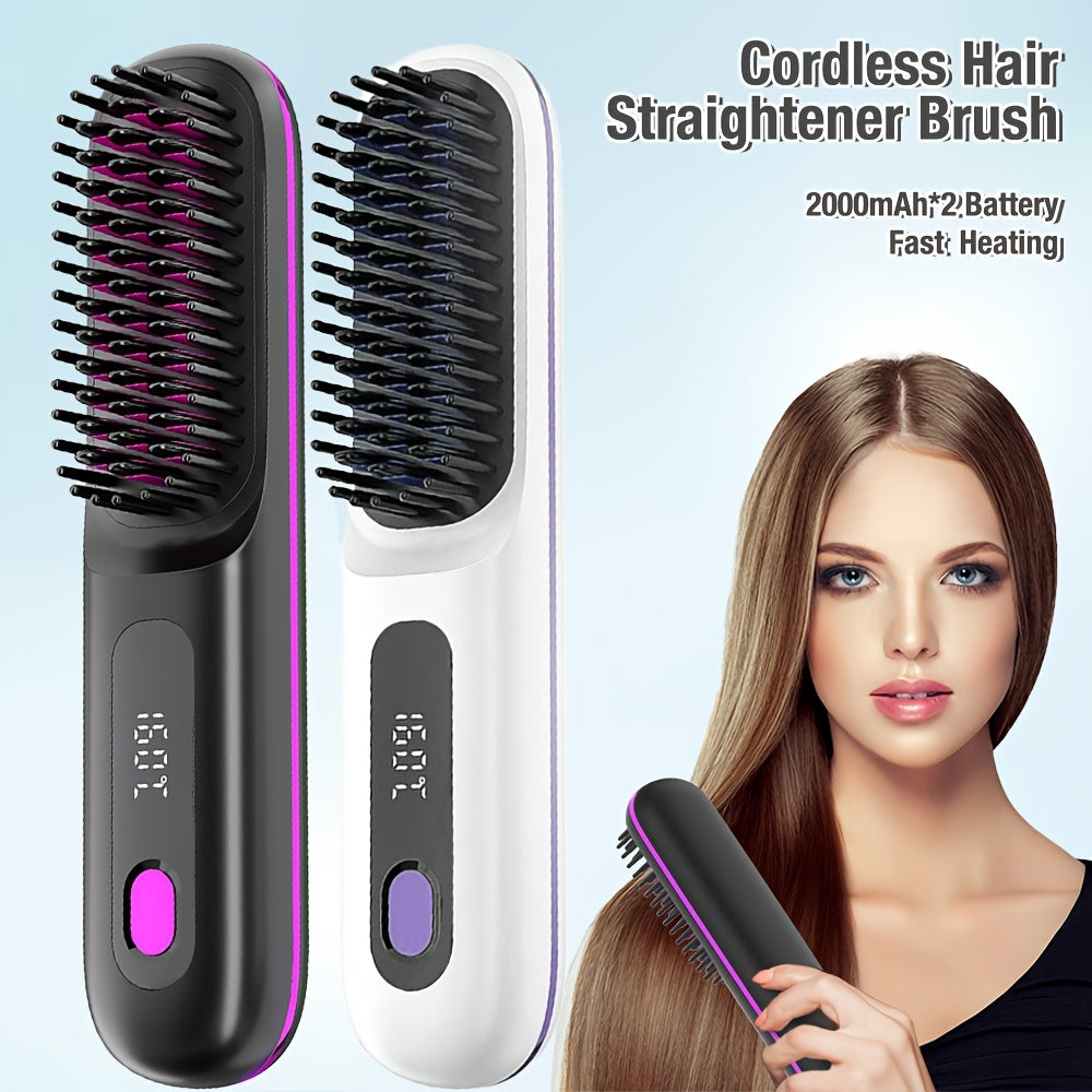 Cordless Hair Straightener Brush