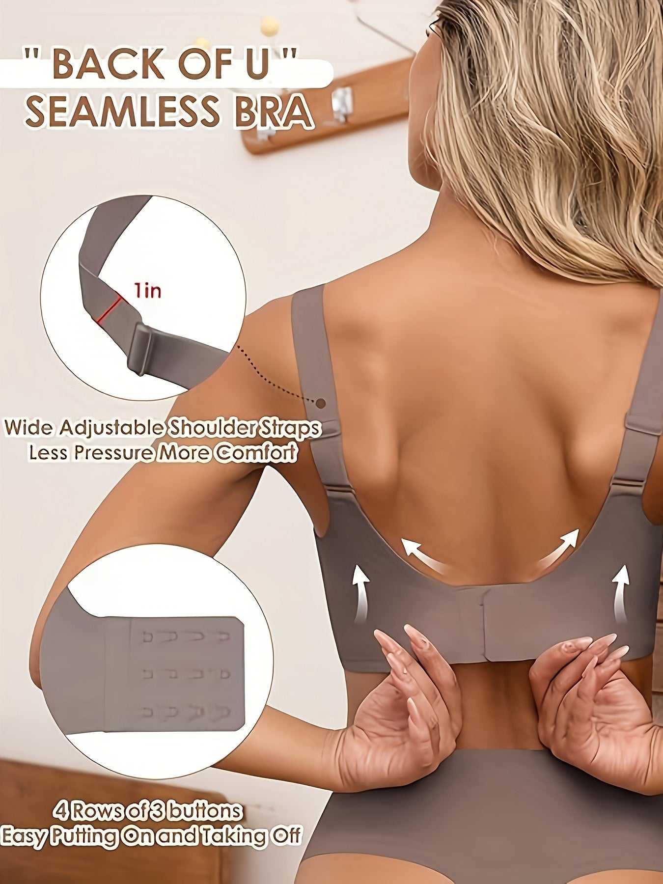 Solid Seamless Wireless Bra, Comfy Anti Sagging Push Up Sporty Women's Lingerie & Underwear