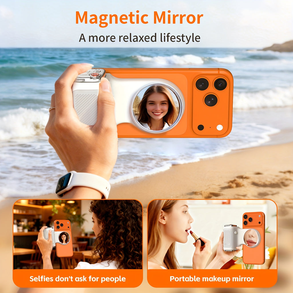 COMITOK MOCA Only for iPhone Shutter Device, Compatible with 26 & 18, One-Tap Camera Activation for iPhones, Supports Exposure Lock and Brightness Adjustment, Flip Front/Rear Cameras in One Tap, DSLR Style Release Button, ic