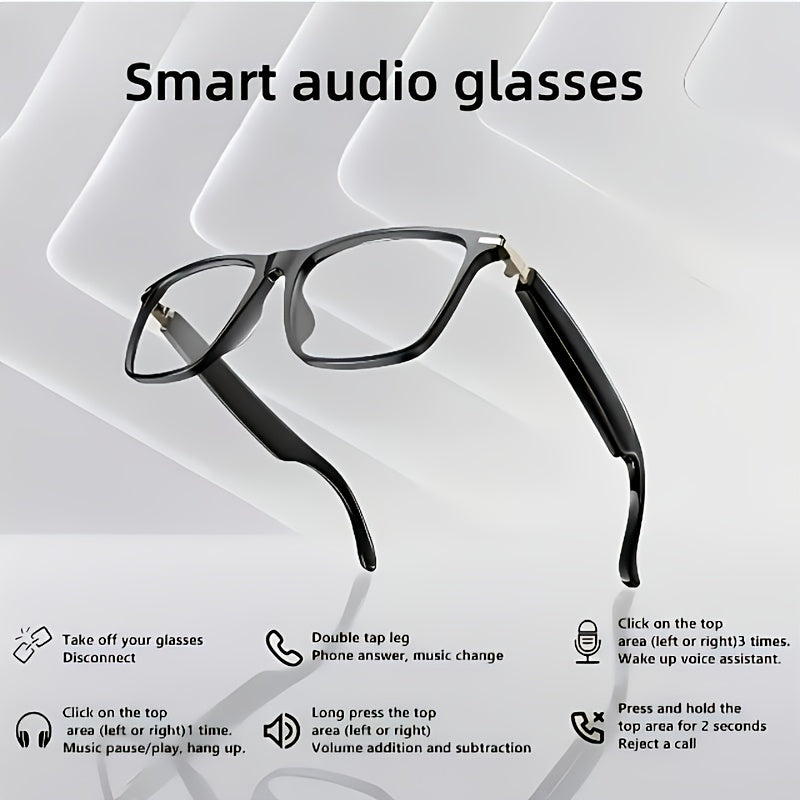 [Smart Translation Glasses] Smart Glasses with 1080P Video & Real-Time Translation | 160 Languages, 4K Motion Recording, High-Definition Audio, Noise Reduction, Wireless Call, Magnetic Charging - USB Rechargeable for TV, Mobi