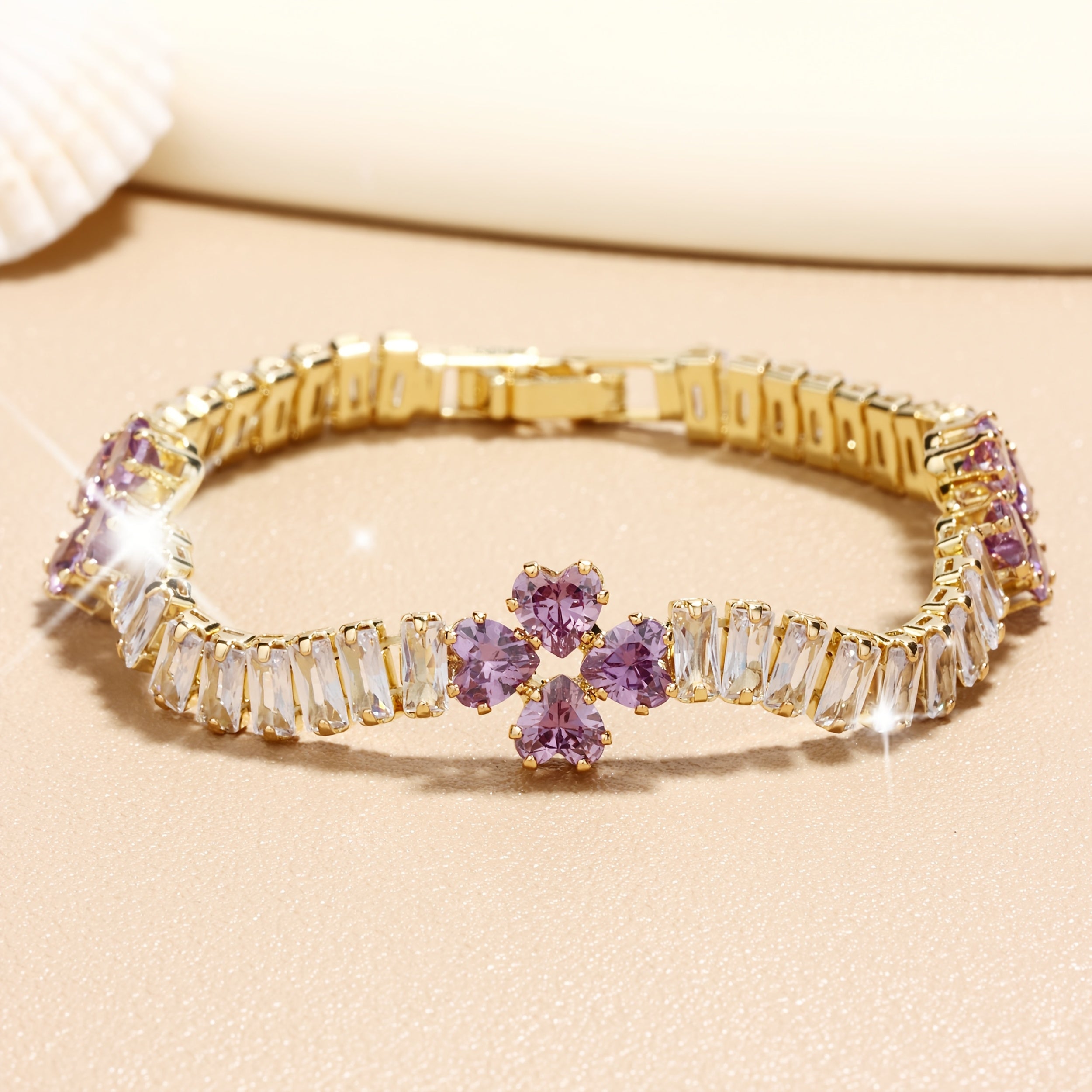 Heart Shape Tennis Bracelet