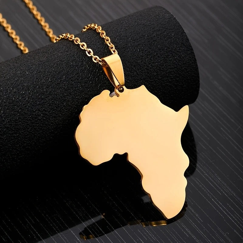 African Map Necklace