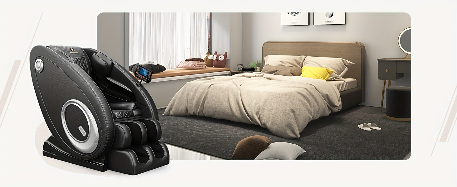 Massage Chair Recliner With Zero Gravity, Full Body Massage Chair With Heating, Built-in Speaker & Touch Screen, Air, Foot Roller - Ideal Christmas Gifts For Men And Women, Electronic Neck And Back Massager