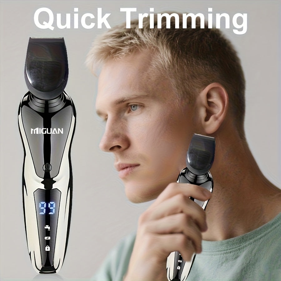 MIGUAN for Men's 3-in-1 Electric Razor & Trimmer - - Shaver with 3D Floating Blade, Digital Display, Portable Beard Trimmer and Nose Hair Shaver - All-in-One Grooming Device for and Travel, Father's Day Gift for