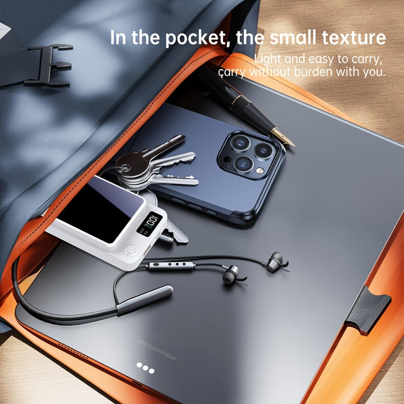 New Magnetic Wireless Power Bank - Portable Charger Power Bank, 5000/10000/15000mAh Battery Pack, 22.5/30W PD Fast Charging, 15W Wireless Charging, Magnetic Battery Pack For 17/16/15/14/13/12/Pro/Mini/Pro Max And Wired Chargi