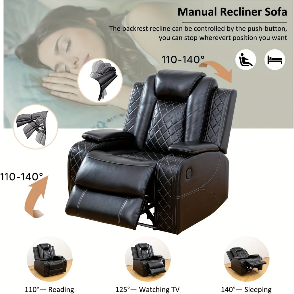 Intelligent Faux Leather Recliner