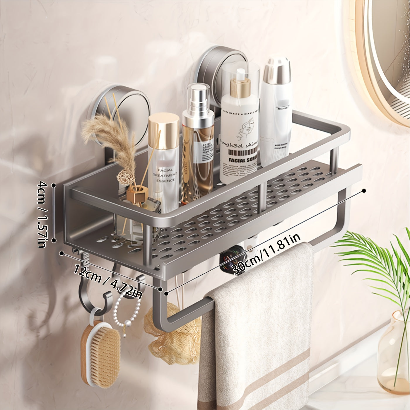 1pc Heavy-Duty Rustproof Shower Organizer