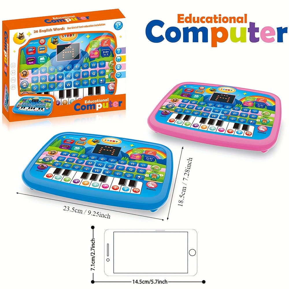 Children's Multifunctional Educational Learning Machine, English Learning with Alphabet, Numbers, and Music Features, Early Development Toy for Kids (Batteries Not Included)