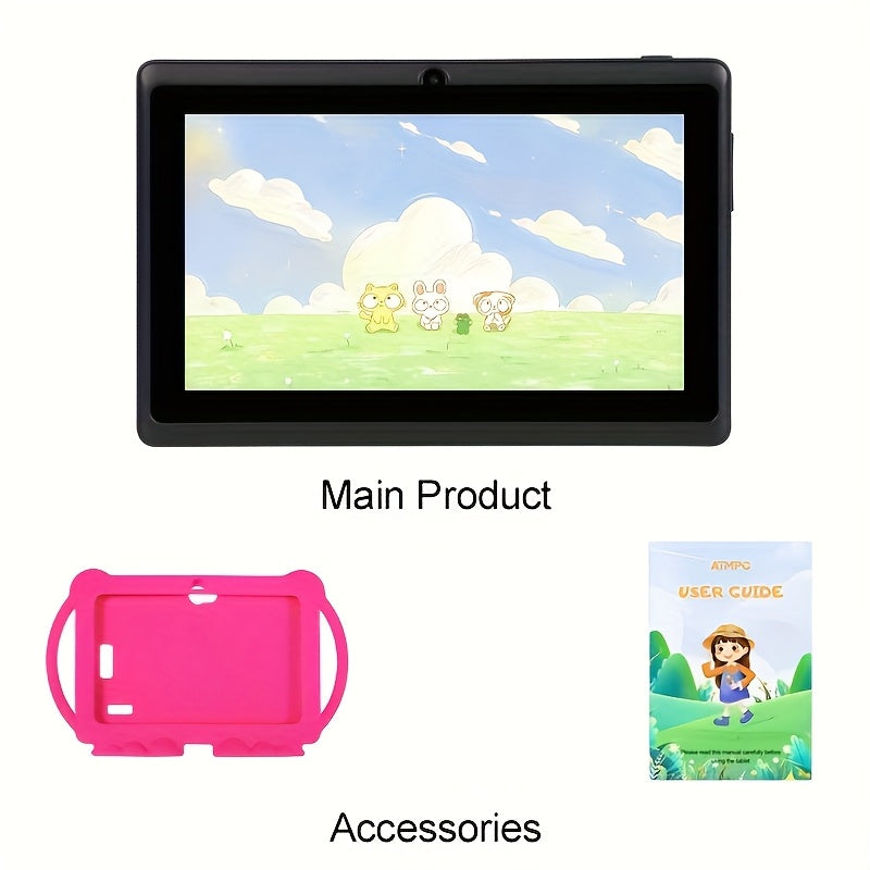 7 Inch Tablet, 32GB ROM 2GB RAM Android 11.0 Tablet with 2.4G WiFi, Eye Protection Screen, Parental Control, Education APP, Dual Camera, Shockproof Case, Games