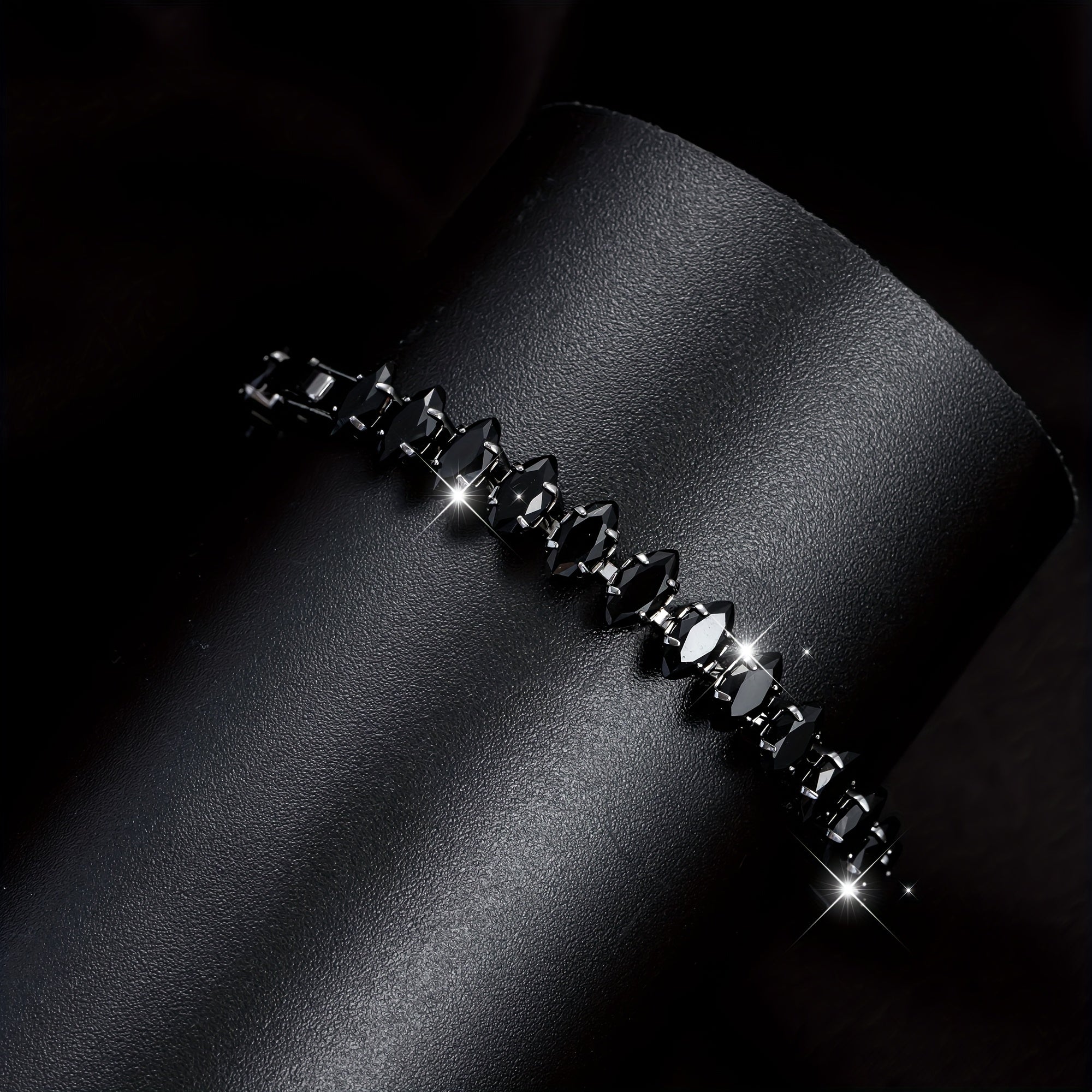 Gothic Style Black Tennis Bracelet