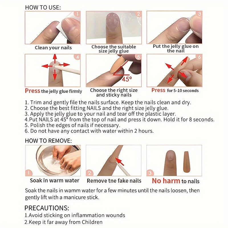 [Pink Coffin Nail] 24pcs Long Coffin Nail | Pink Fashion Gradient Shimmer Glitter