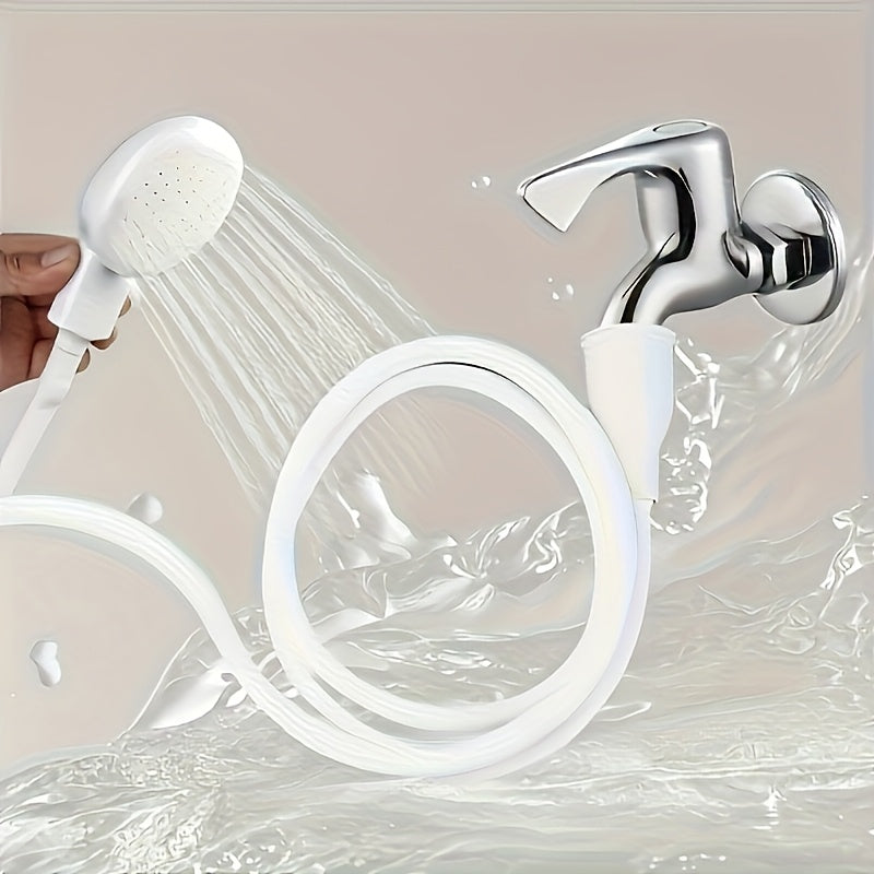 1pc 360° Rotating Shower Head with Water Filter System - Modern Synthetic Rubber Bathroom And Kitchen Faucet Extension, Smooth Surface, Safe for Non-Potable Water