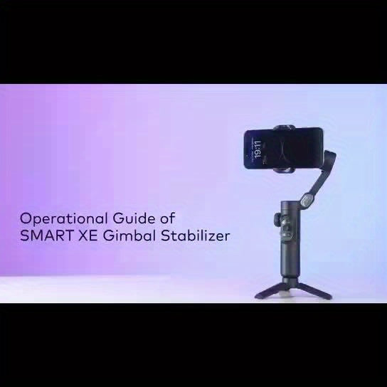 [ Gimbal Stabilizer]AOCHUAN Smart XE, Foldable And Portable Gimbal Stabilizer, Three-axis Stabilization And Anti-shake, 360-degree Rotation AI Automatic Face Tracking Shooting, Suitable For Panorama Gesture Control, Compatibl